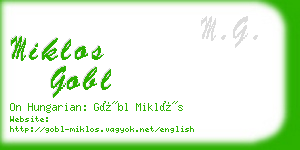 miklos gobl business card